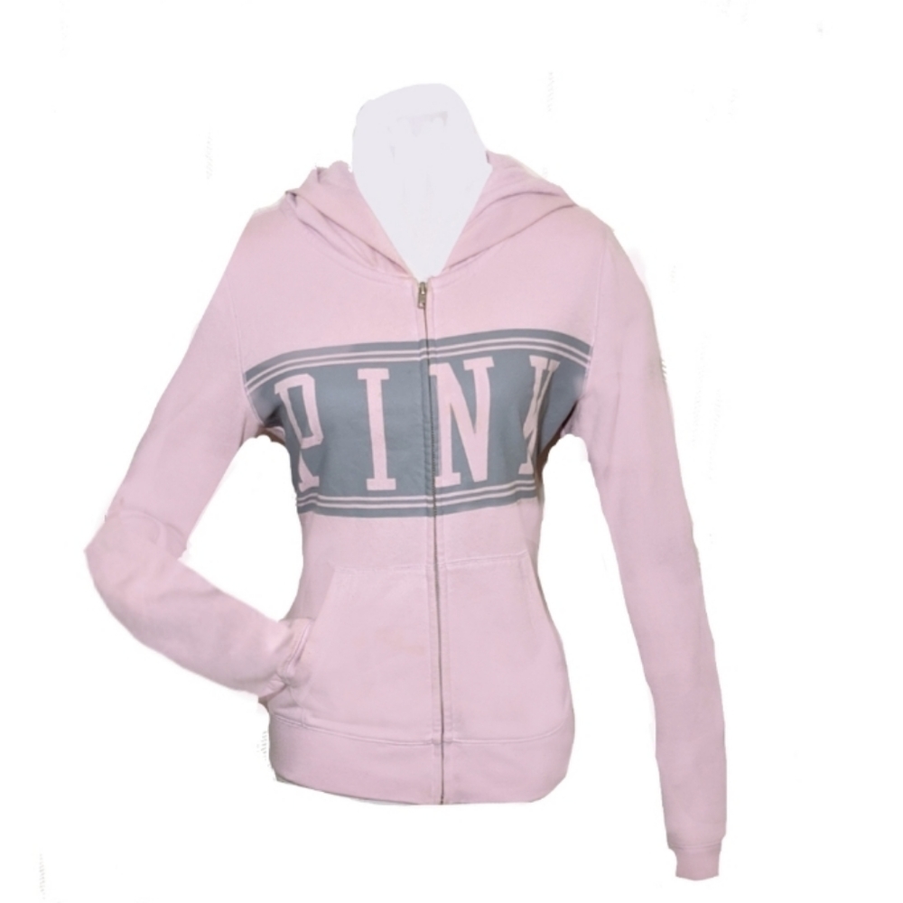!!ISO!! SMALL Pink and grey VS/PINK zip up